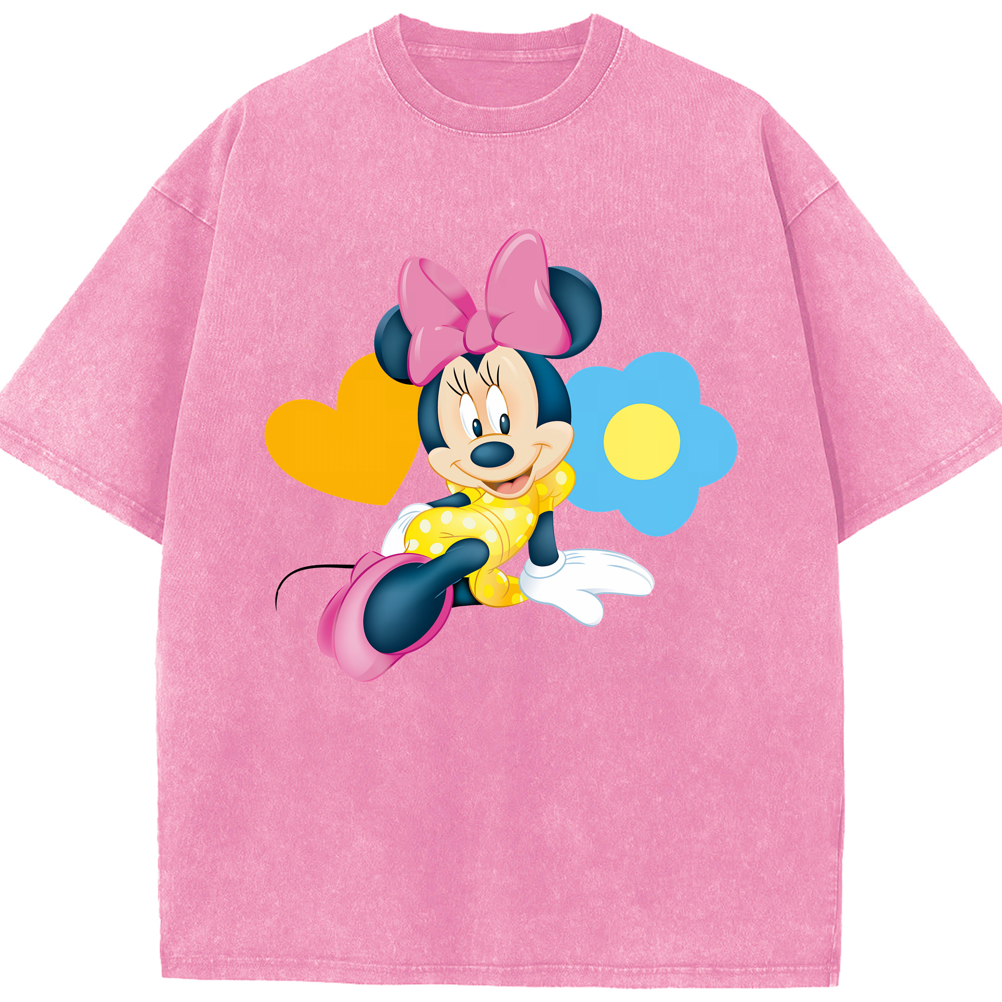 （画像用） ミッキーマウス Mickey Mouse 綿100% ヴィンテージ風 半袖Tシャツ（フロントプリント）